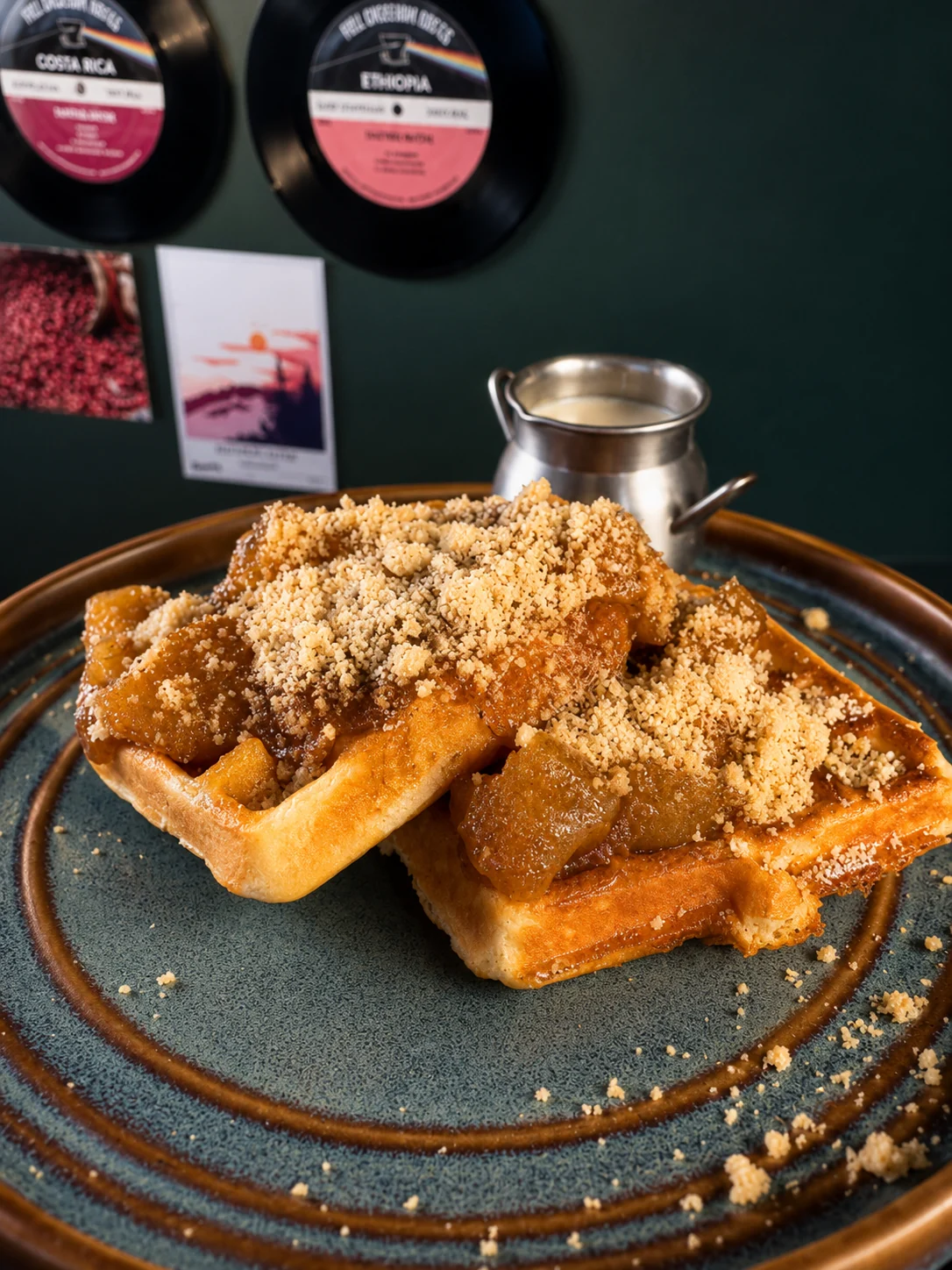 Waffles served at Outset Coffee